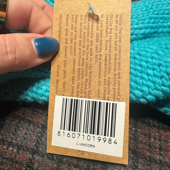 BNWT 100% Wool Knit XL Doggy Unicorn Sweater - Picture 5 of 6